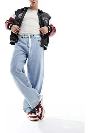 Dr Denim Omar wide straight leg jeans in stream light retro