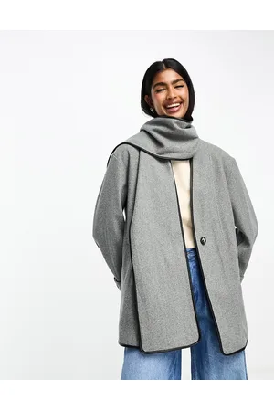 River Island Wool scarf coat in mid
