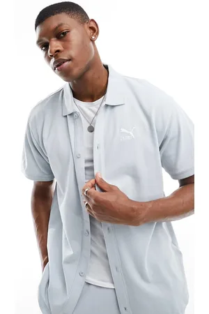 PUMA Classics Pique terrycloth shirt in light