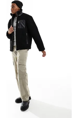 River Island Borg funnel neck jacket in