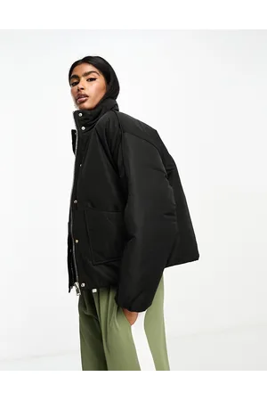 River Island Pu puffer jacket in