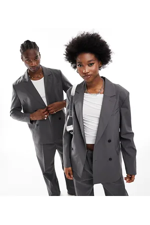 Weekday Unisex Leo regular fit blazer in dark exclusive to ASOS - part of a set
