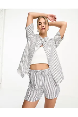 & OTHER STORIES Linen shirt in stripe - part of a set