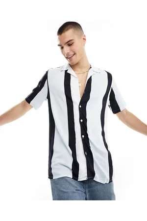 Only & Sons Revere collar shirt in stripe
