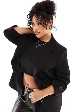 River Island Blazer with turn-back sleeve in