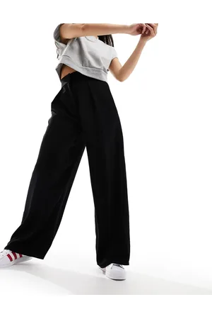 River Island Pleated wide leg pants in