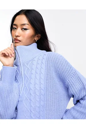 ONLY Half zip cable detail sweater in light