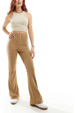 VERO MODA Jersey flare pant in beige