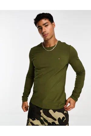 Tommy Hilfiger Stretch slim fit long sleeve T-shirt in putting
