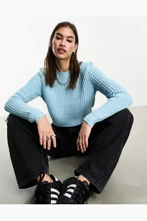 ONLY Cropped ribbed sweater in light