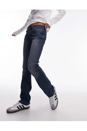 Topshop Baby bootcut jeans in grunge wash