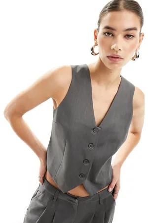 COLLUSION Fitted vest in heather - part of a set