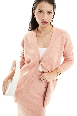 Y.A.S Y.A.S oversized longline knitted cardigan in - part of a set