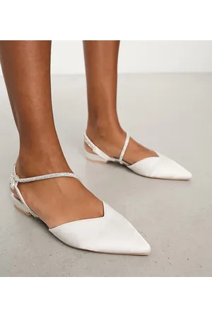 Be Mine Bridal Keena embellished flat shoes in ivory