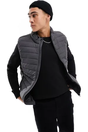 JACK & JONES Essentials vest in matte dark