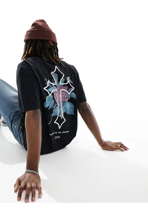Liquor N Poker Liqour N Poker cross graphic T-shirt in washed
