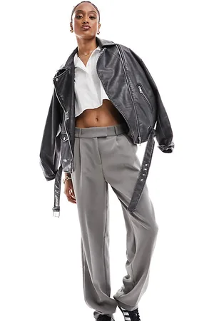 ONLY Tailored straight leg dad pants in