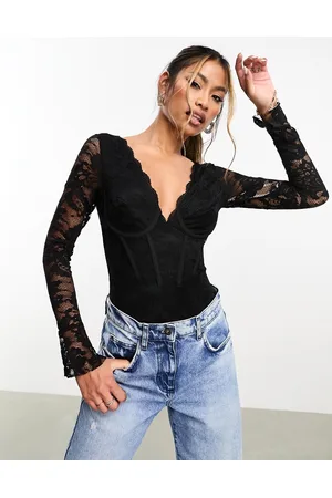 Jaded Rose Lace corset bodysuit in
