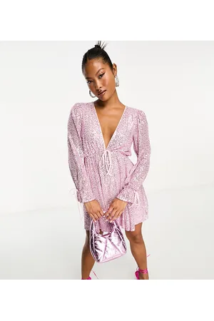 Jaded Rose Embellished babydoll mini dress in