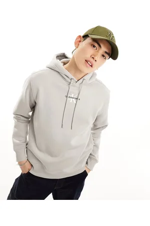 Calvin Klein Monogram logo crew neck sweatshirt in dark