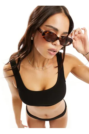 & OTHER STORIES Mix and match crinkle square bikini top in