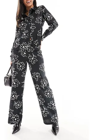 JDY Wide leg pants in floral print - part of a set