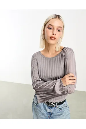 Weekday Enora knit sheer ribbed sweater in