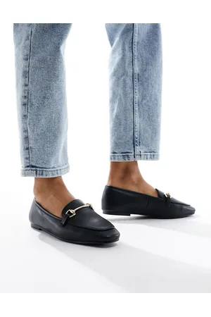 London Rebel Knot metal trim loafers in