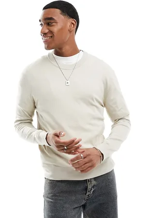 River Island Essential crew neck sweatshirt in light stone