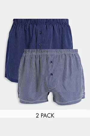 ASOS Woven 2 pack boxers with pinstripe