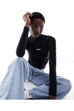 Dr Denim Carah slim fit long sleeve mock neck top in