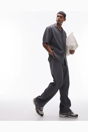 Topman Wide leg plisse pants in - part of a set