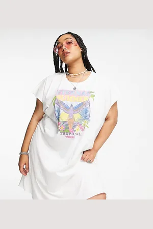 ONLY Band t-shirt dress in white