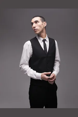 Topman Textured suit vest in