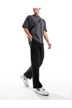 ASOS Smart wide leg linen blend pants in