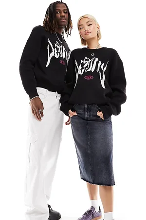Weekday Unisex Fabian sweater with destiny graphic in exclusive to ASOS