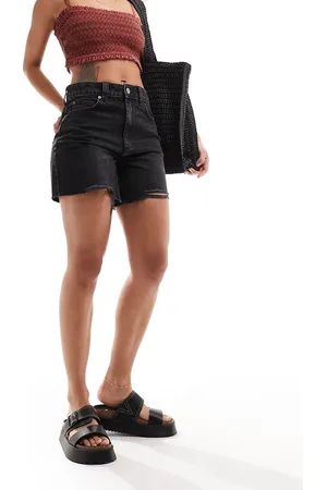 ASOS Denim dad shorts in wash