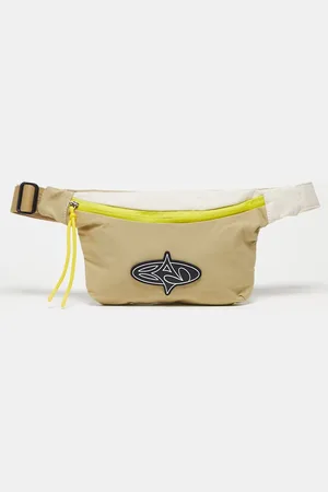 Basic Pleasure Mode Cross body fanny pack in color block with gummy logo