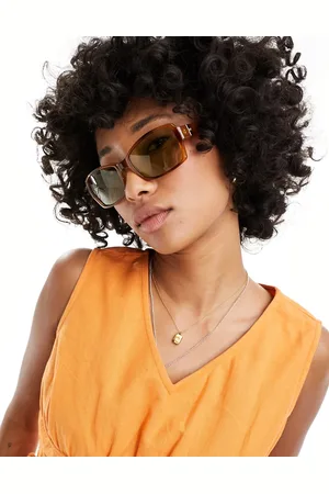 Le Specs Trance rectangle sunglasses in vintage tort