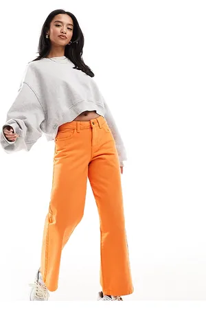 Noisy May Wide leg jeans in bright