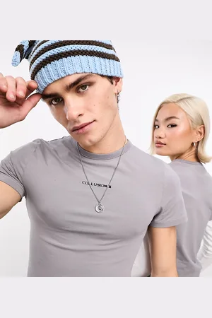 COLLUSION Unisex slim fit logo t-shirt in