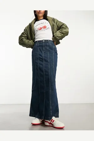 Cotton On Cotton On fit flare denim maxi skirt in indigo