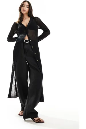 NA-KD Longline knitted cardigan in