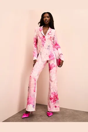 ASOS Suit pants in pink floral print - part of a set