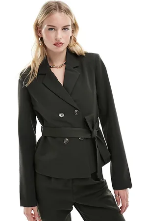 VERO MODA Tailored belted jacket in khaki - part of a set
