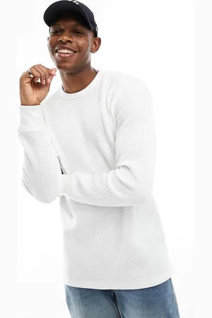 Cotton On Cotton On relaxed long sleeve T-shirt in waffle with contrast seam