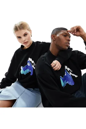 Weekday Unisex boxy fit sweatshirt with animal cartoon graphic print in exclusive to ASOS