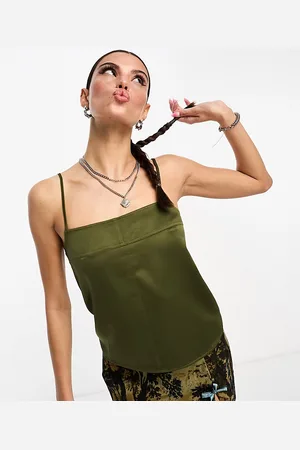 COLLUSION Studios cami top in khaki - part of a set