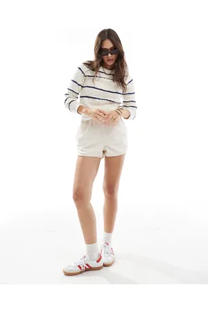 ASOS Cable knit long sleeve top in navy stripe