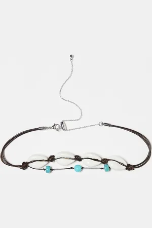 Reclaimed Unisex 2 row choker with shells